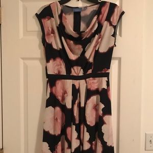 Floral scoop neck dress